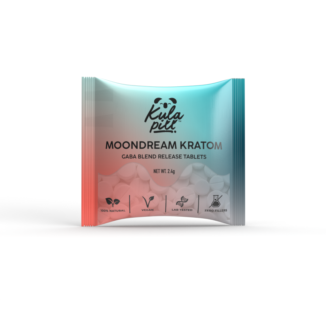 Kula Pill - Moondream Kratom, Gaba Blend Release Tablets, 8 Tablets