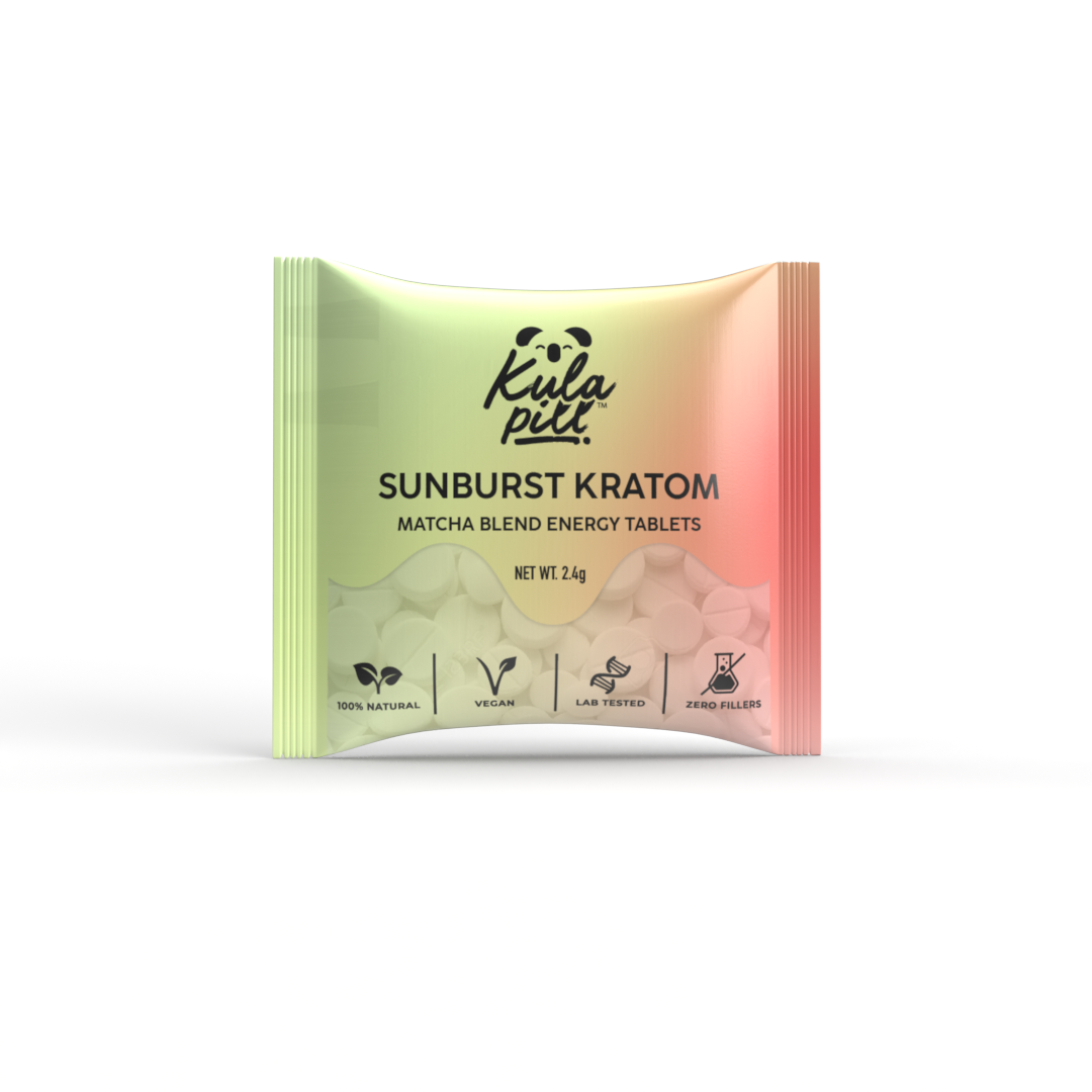 Kula Pill - Sunburst Kratom, Matcha Blend Energy Tablets, 8 Tablets