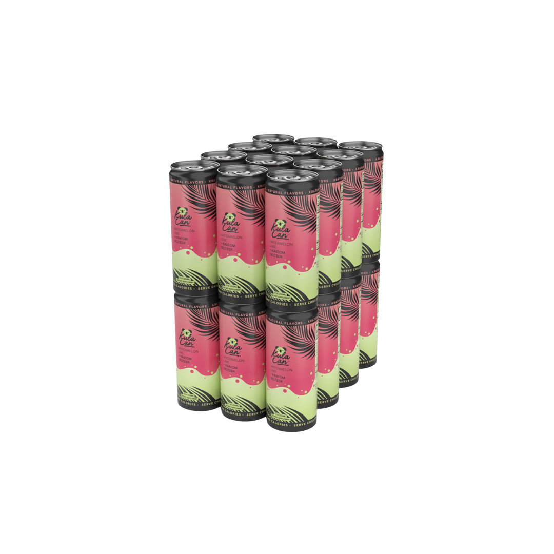 Kula Can Watermelon Lime Kratom Drink - 12oz Can - 24-Pack